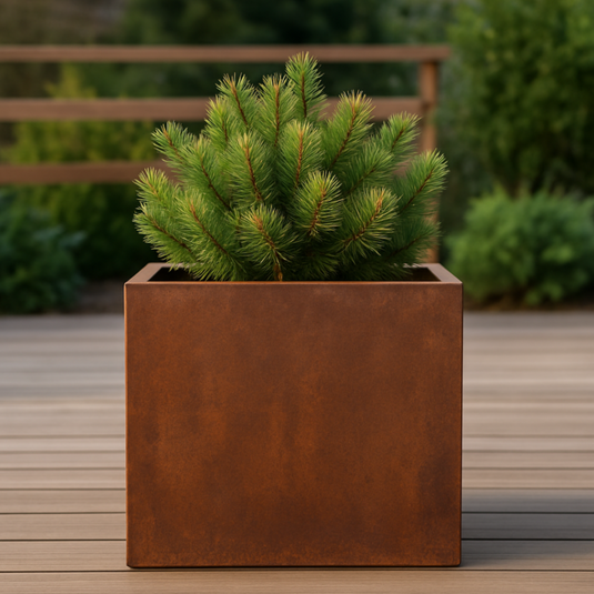 Metaliniai lauko vazonai