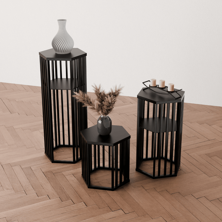 Šešiakampis staliukas LINE PEACE | Steelart